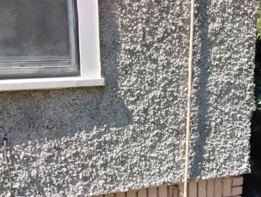 A close up of the finish with half inch pea gravel in Washington, DC.