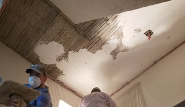 Plaster_ceiling_replaced_in_Arlington,Virginia