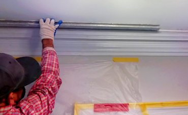 Top member is filled and straightened with a six foot rod.