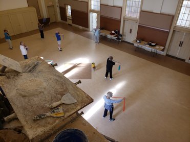 A view from the scaffold.