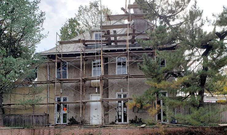 Stucco addition in Takoma Park, Maryland