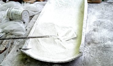 REAL white portland cement and REAL white sand.