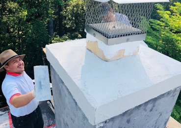 Chimney repair and stucco in Fairfax, VA