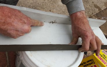 I cut off one flange and I had a counter flashing and
              drip edge