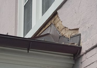 Fancy copper bay window roof was leaking like crazy.