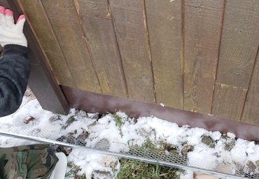 metal flashing on the foundation