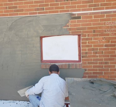 Stucco Over Spalling Brick In Manassas Virginia - How To Put Stucco On A Brick Wall