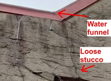 coping amd drip edge create a water funnel in Washington DC.