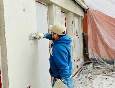 Finish coat is REAL cement and REAL sand in Washington, DC.