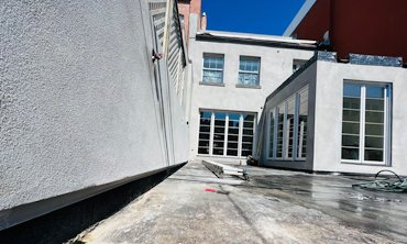 Wall is like new and straight.