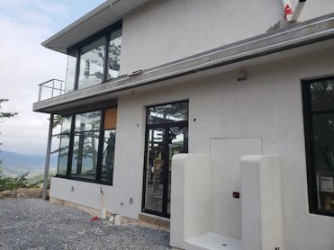 Stucco shower in Great Cacapon, West Virginia