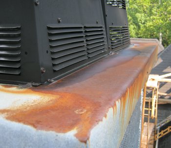 Rusty chimney cap