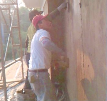 Mission finish on cement stucco