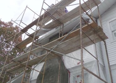 flashing over the windows and doors and sealed the top with tape in Reston, Virginia