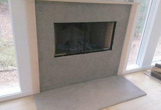 inside fireplace surround