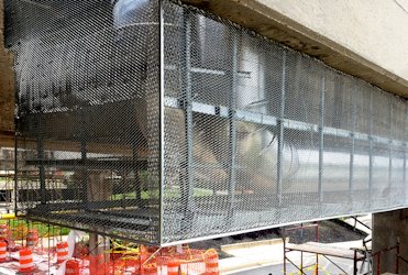 Suspended channel iron framing on the soffit, Washington DC