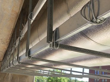 Channel iron framing for soffit