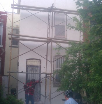 Townhouse stucco in Washington, DC