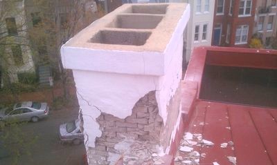 We
                stabilized the crumbling brick work and re-did the
                stucco