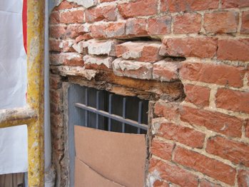 deteriorated masonry