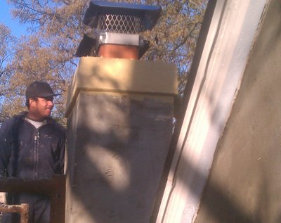 top of the chimney has our typical
              band