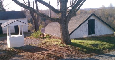 old well and an underground food storage building