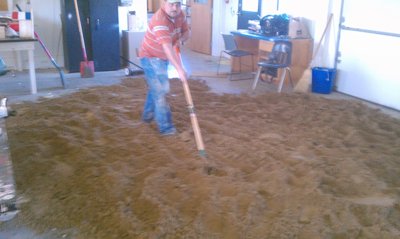 River sand for finish coat
              dried