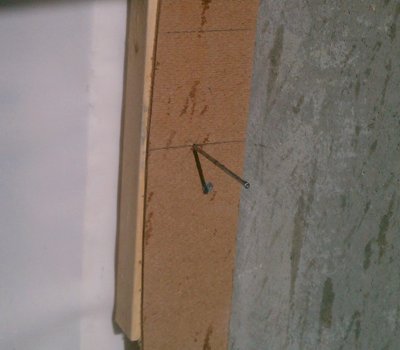 Nails are put in to support the one
              by four