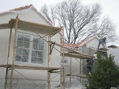 Stucco addition in Arlington, Virginia