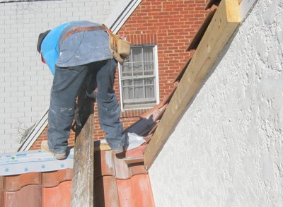 care needs to
              be taken not to walk on Spanish roof tiles