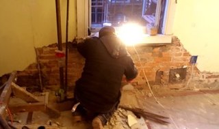 Plaster is usually loose under
windows that have had air conditioners
