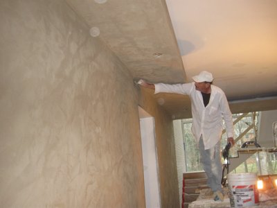 troweled color plaster