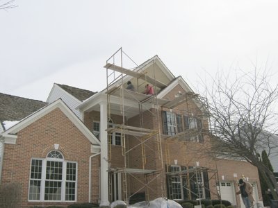 Stucco gable