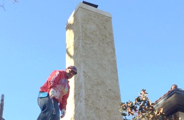 Chimney finished, this is never coming off the wall in Chevy Chase.