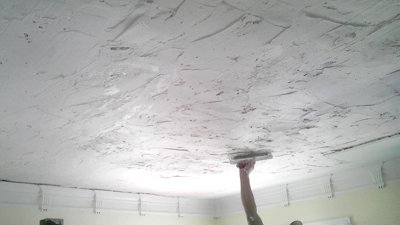 Ceiling is filled in a little at a
              time