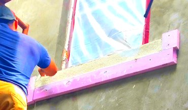 We used styrofoam for the forms in Washington, DC