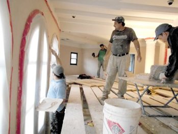 Plastering the
                  kitchen in Washington, DC