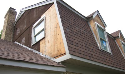 Replacing vinyl siding with
                stucco. Potomac, Maryland