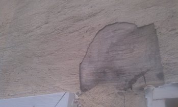 Humpty,
                dumpty, stucco falls off the wall