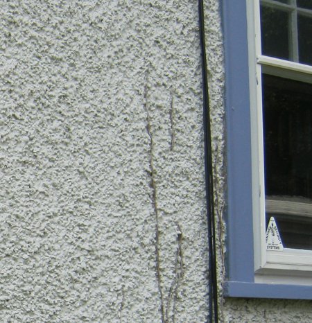 Existing pebble dash stucco
                house