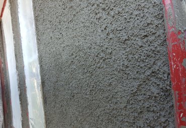 We used fine rocks to match the old house.