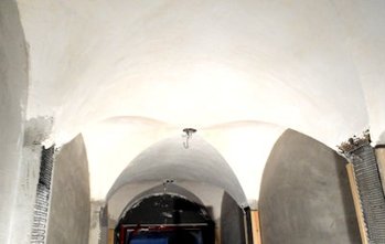 Lath and plaster gothic vault ceiling in
                  Washington, DC