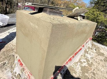 Mortar was bonded to the brick using a bonding admixture.