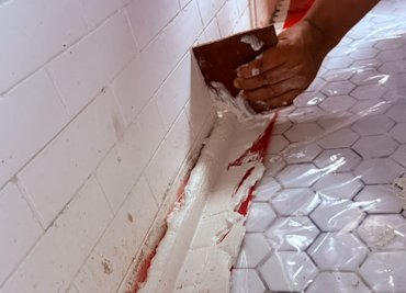 >special tool to run the plaster base.