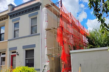 Brand new stucco in Capitol Hill Washington, DC.