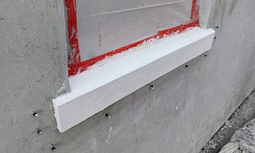 finished sills look like the cement sills you see on old houses.