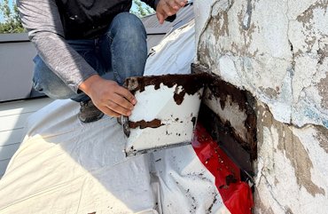 Flashing was over the stucco, not under the stucco.