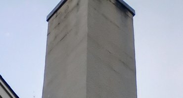water is coming out of chimney