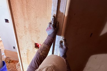 running the bull nose with a water bottle