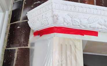 These moldings are at the entrances of our stairway.